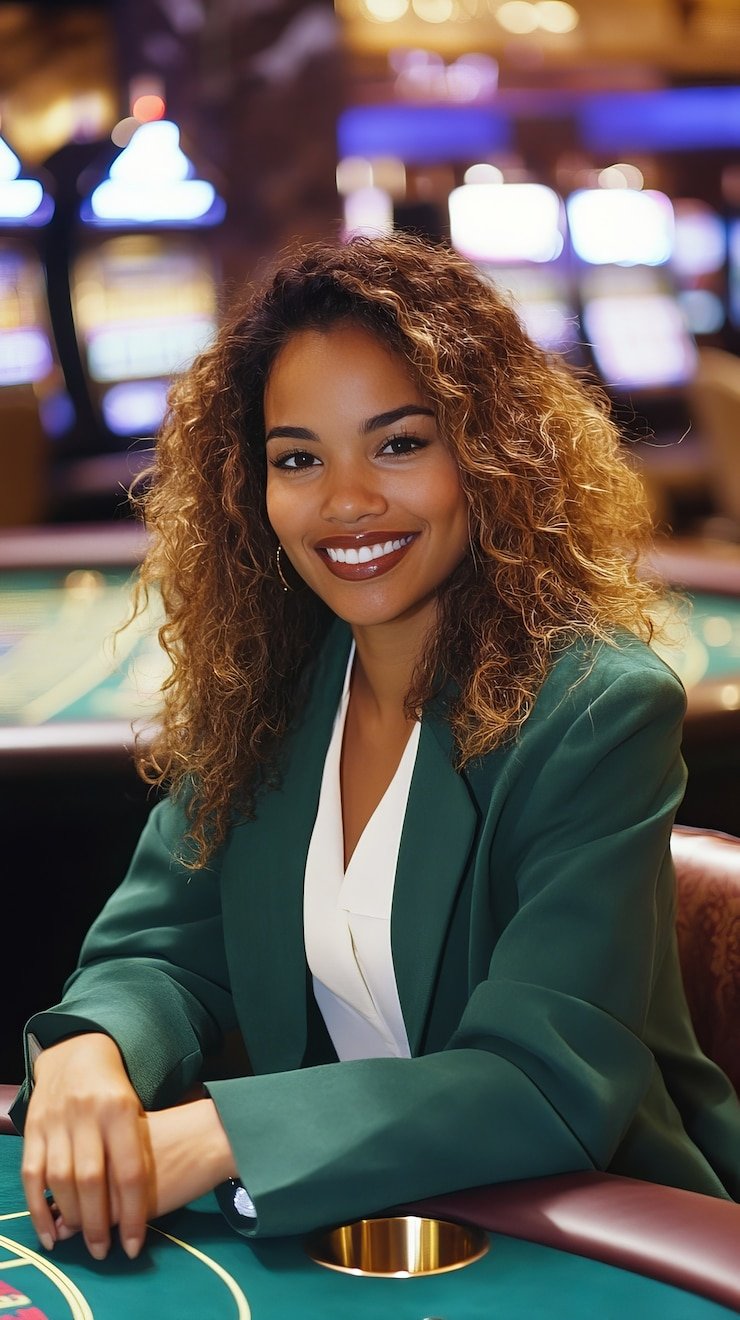 Meja Blackjack digital bernuansa gelap